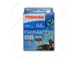 Toshiba FlashAir W-03 Wireless SD Flash Memory Card 64 GB Wi-Fi Full HD